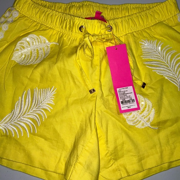 Lilly Pulitzer NWT 5" Katia Emb Shorts Watch Hill Yellow Fiesta Size XXS - Picture 16 of 16
